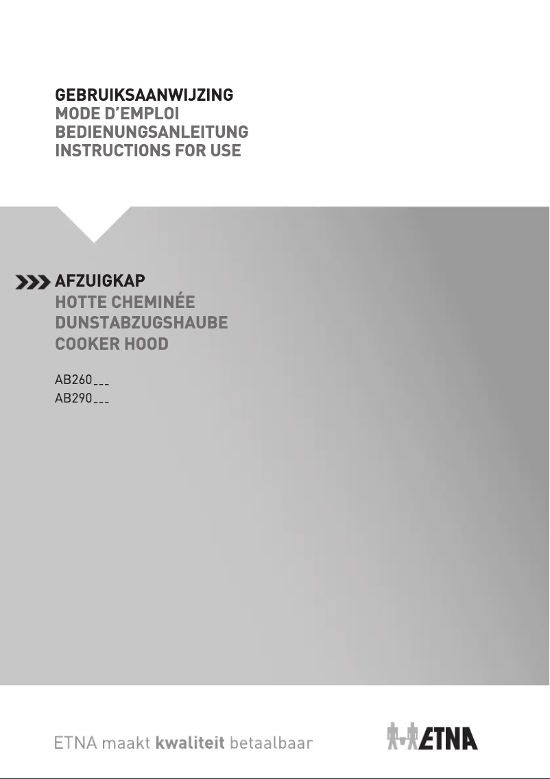 Page 1 de la notice Manuel utilisateur Etna AB290RVS