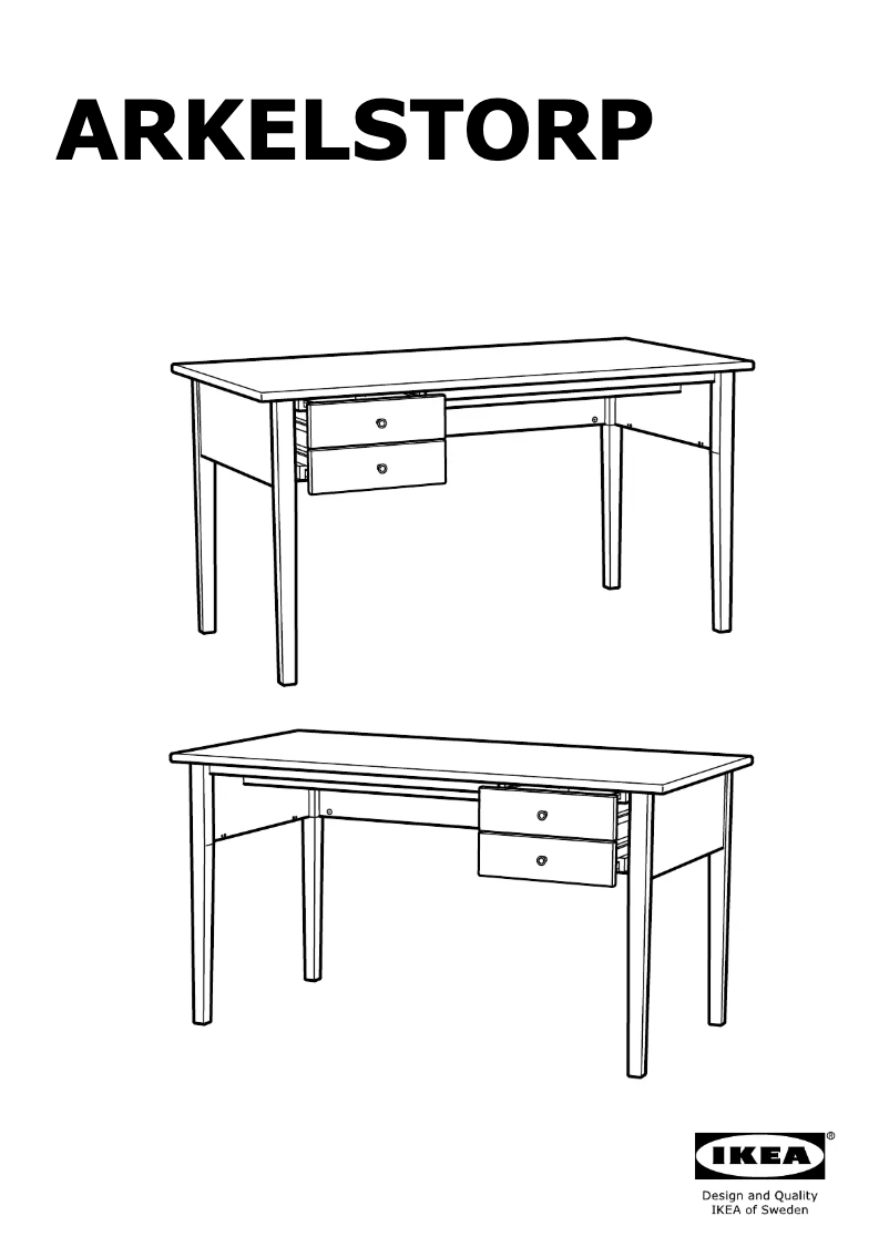 Page 1 de la notice Manuel utilisateur Ikea ARKELSTORP 303.610.24