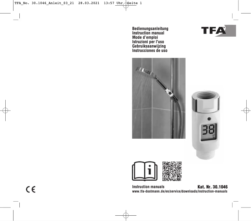 Page 1 de la notice Manuel utilisateur TFA 30.1046