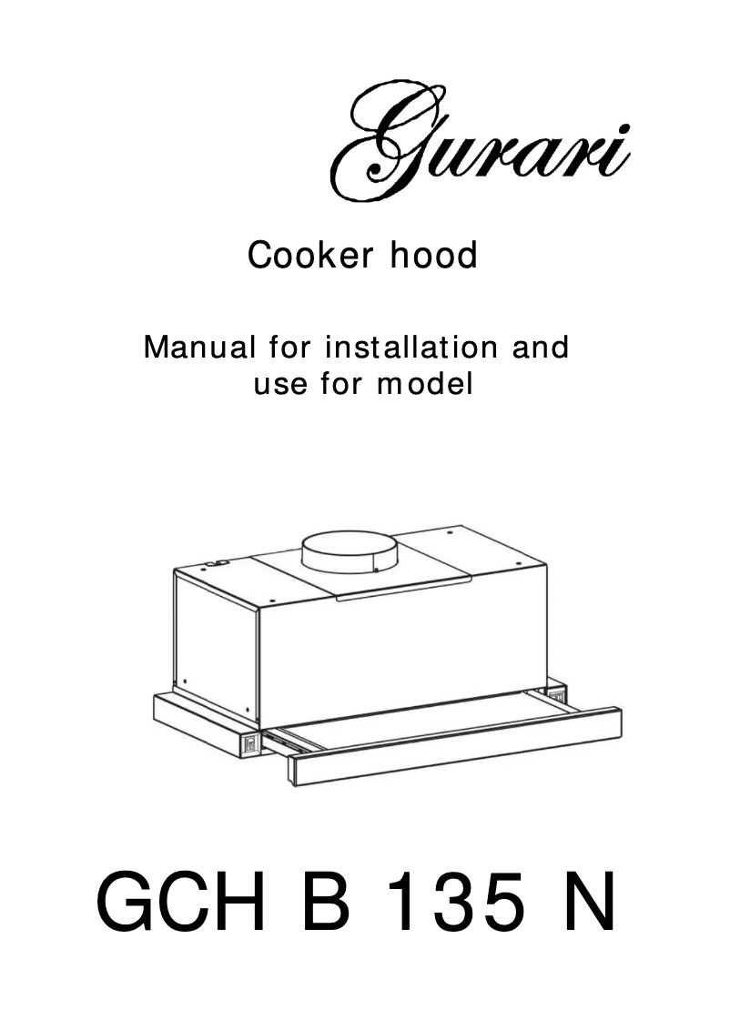 Page 1 de la notice Manuel utilisateur Gurari GCH B 135 IS 60 N