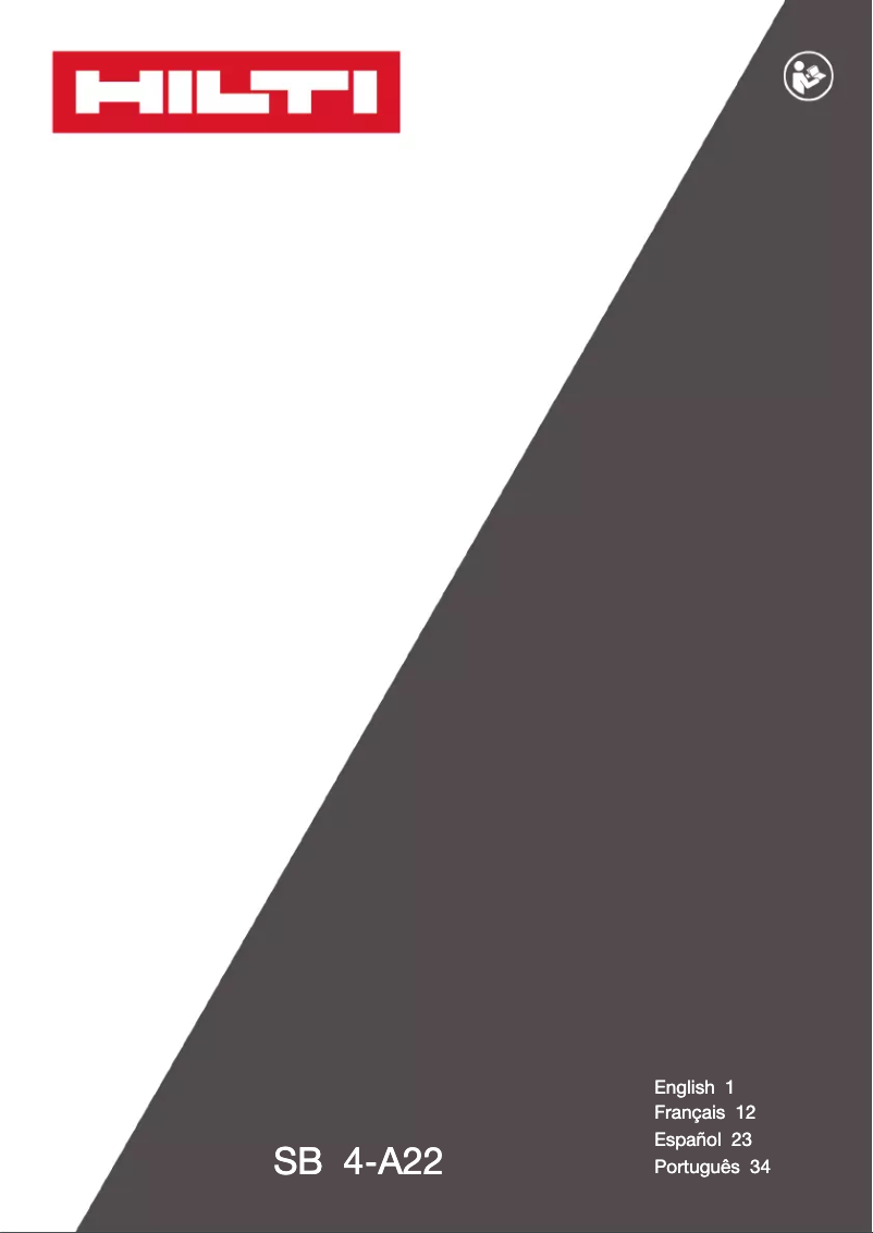 Page 1 de la notice Manuel utilisateur Hilti TE 4-A22