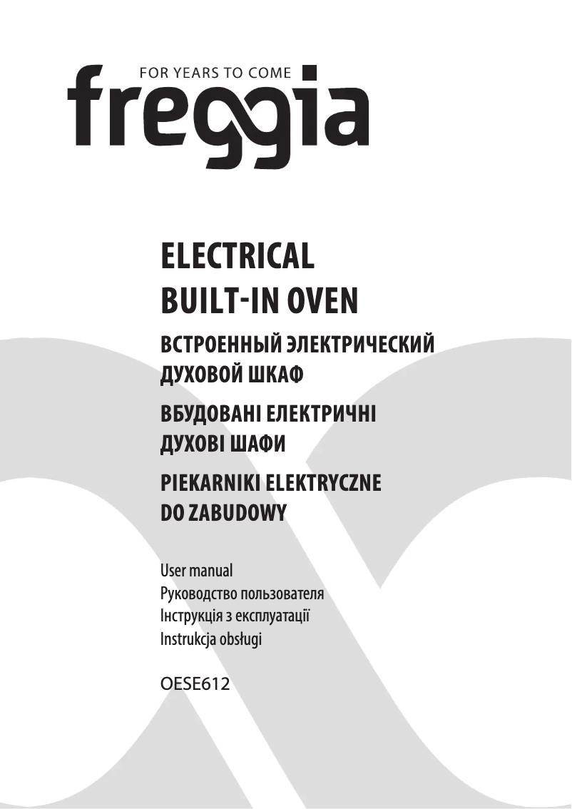 Page 1 de la notice Manuel utilisateur Freggia OESE612