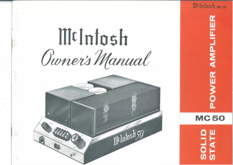 Page 1 de la notice Manuel utilisateur McIntosh MC-50