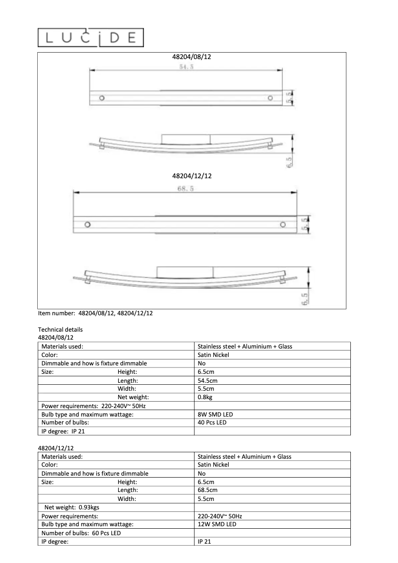 Página 1 del manual Manual de usuario Lucide Boaz