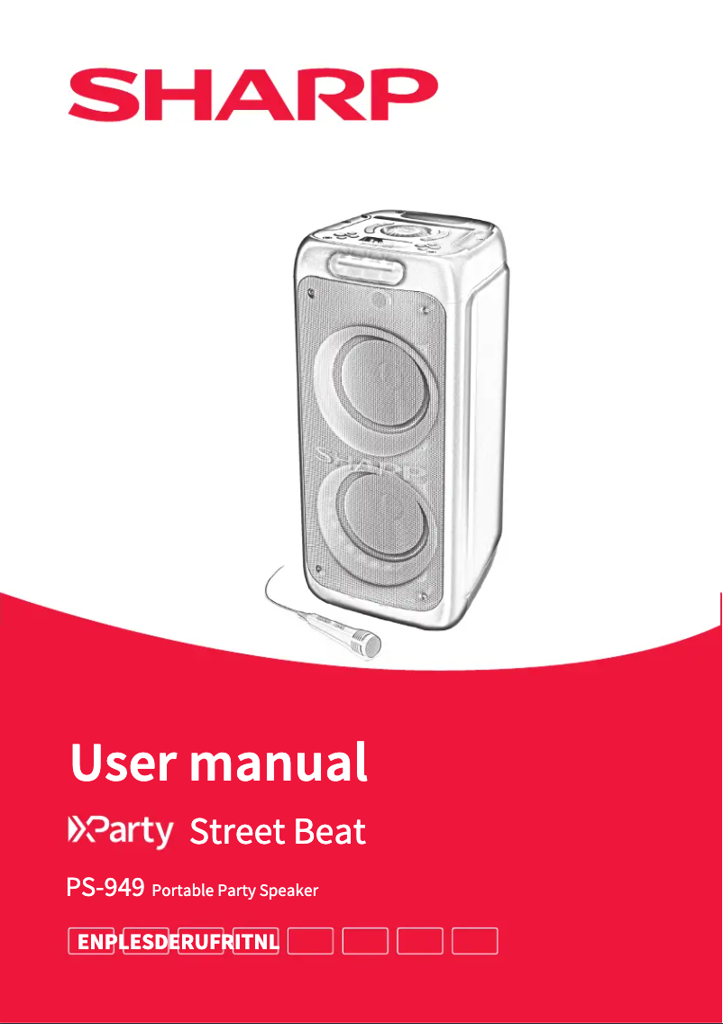 Página 1 del manual Manual de usuario Sharp XParty Street Beat PS-949