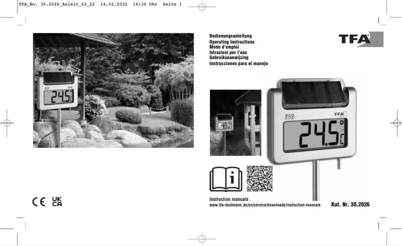 Page 1 de la notice Manuel utilisateur TFA Avenue 30.2026