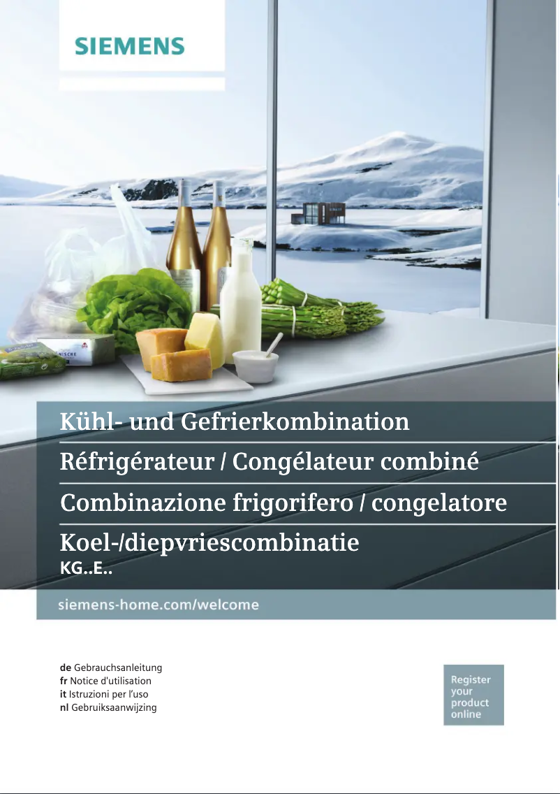 Page 1 de la notice Manuel utilisateur Siemens KG49EDI40