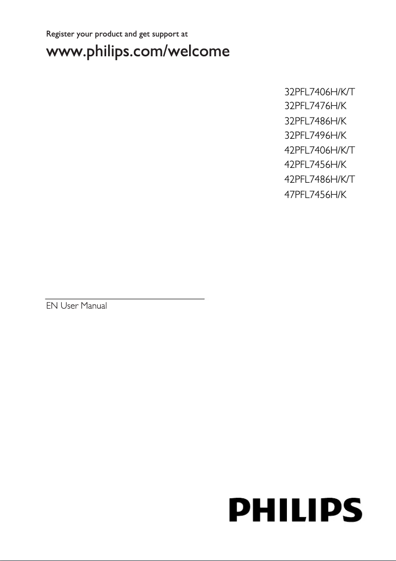Page n°1 - Manuel utilisateur Philips 47PFL7456K