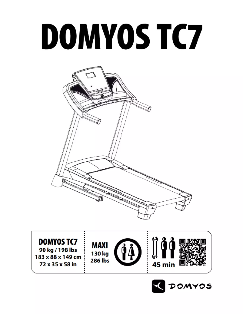 Page 1 de la notice Manuel utilisateur Domyos TC7
