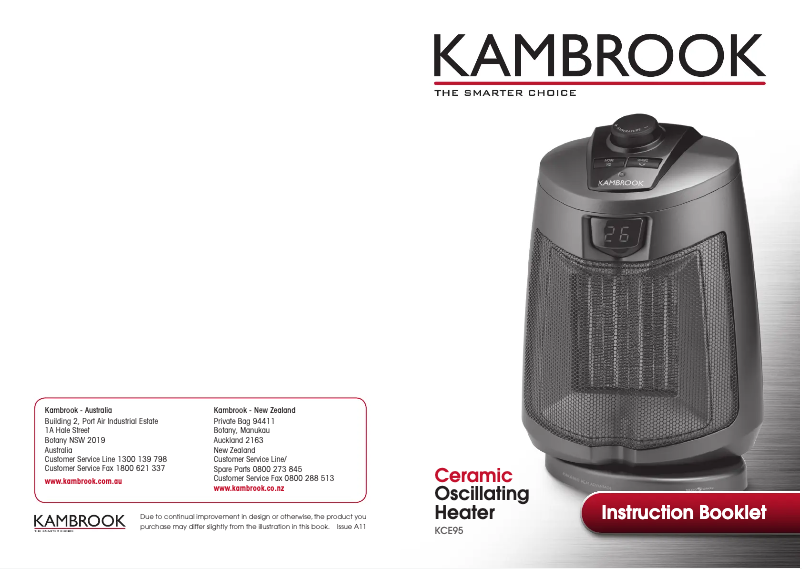 Page 1 de la notice Manuel utilisateur Kambrook KCE95