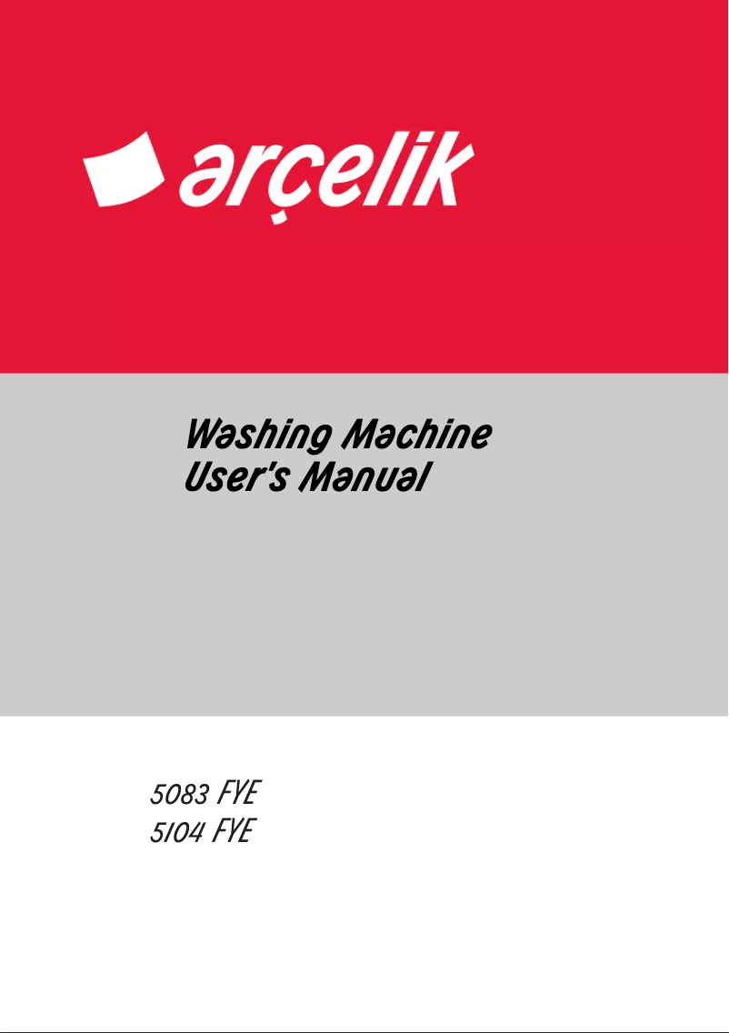 Page 1 de la notice Manuel utilisateur Arçelik 5083 FYE