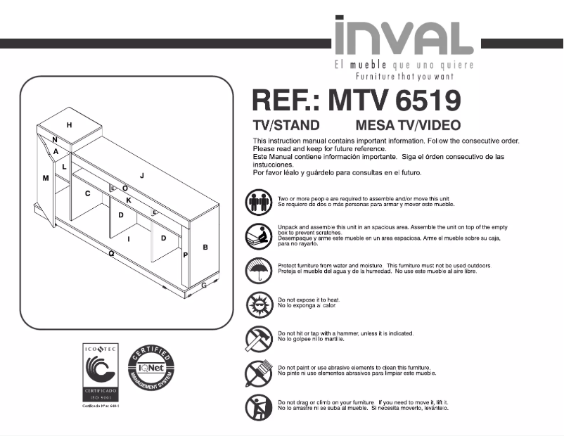Página 1 del manual Manual de usuario Inval MTV-6519