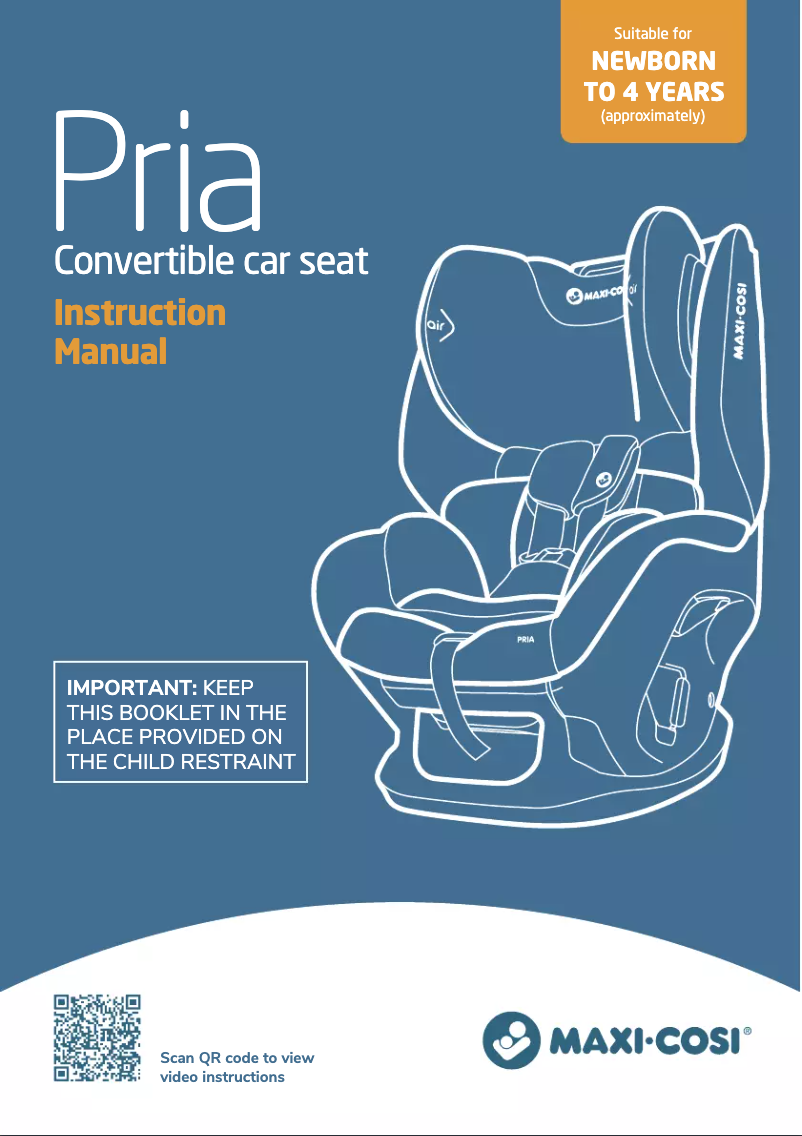 Page 1 de la notice Manuel utilisateur Maxi-Cosi Pria G-Cell