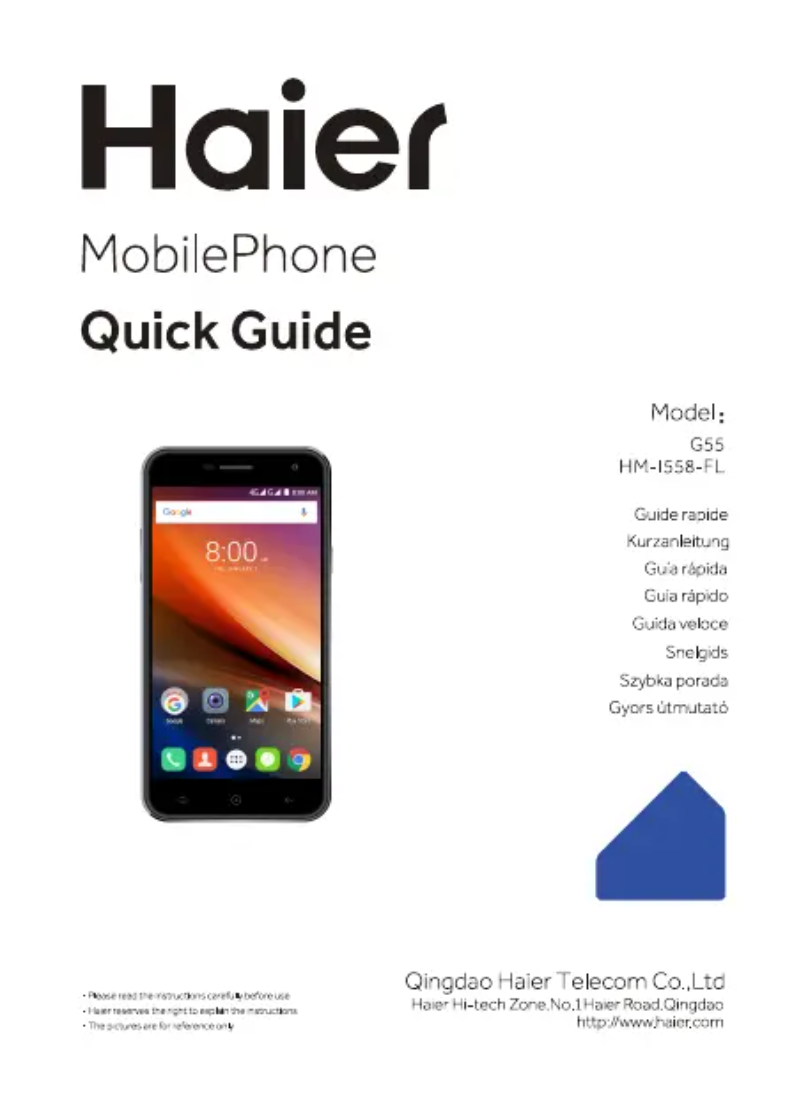 Page 1 de la notice Manuel utilisateur Haier HaierPhone G55
