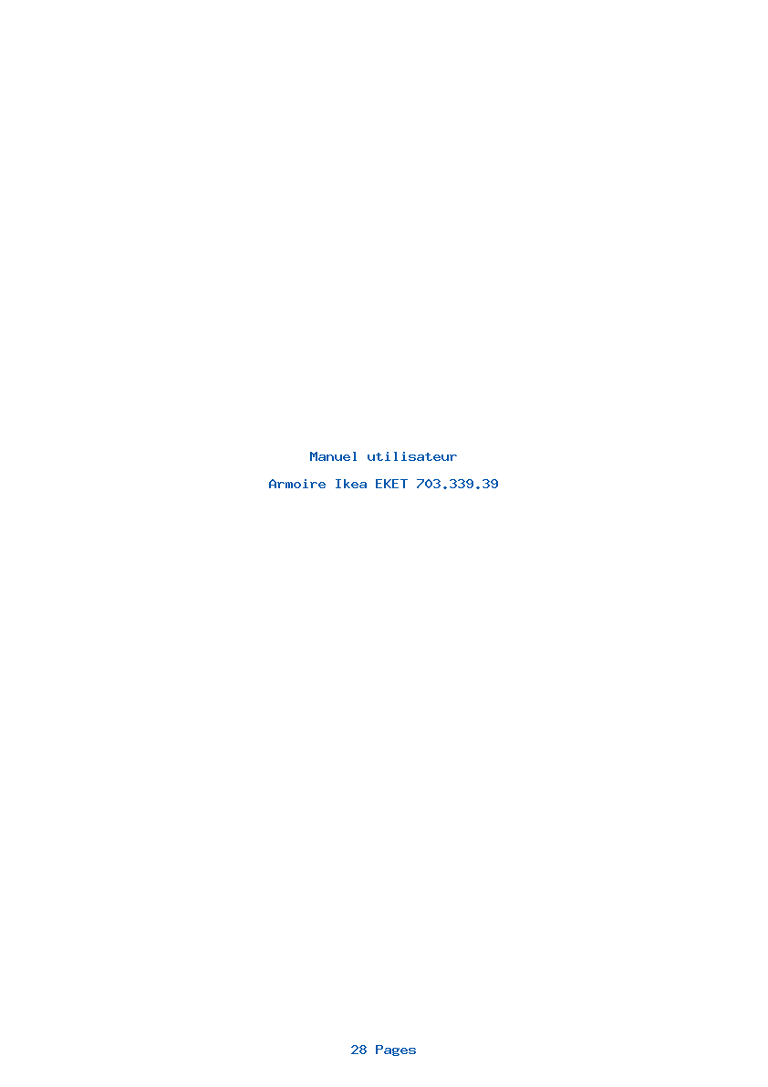 Page 1 de la notice Manuel utilisateur Ikea EKET 703.339.39