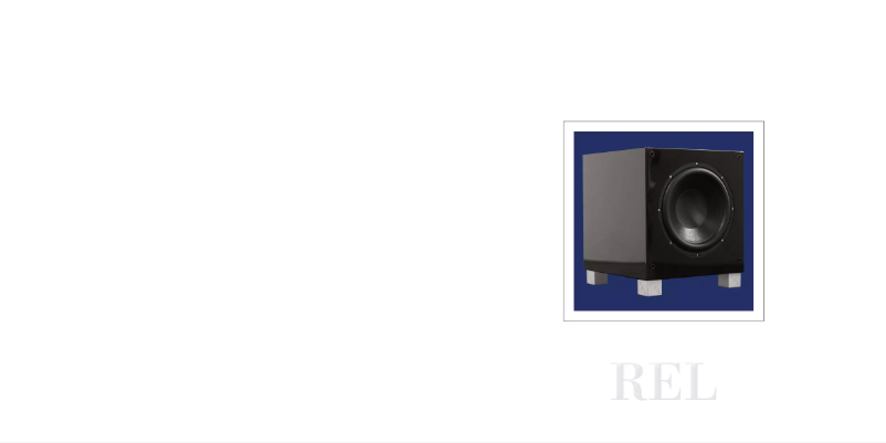 Page 1 de la notice Manuel utilisateur REL Acoustics T7i