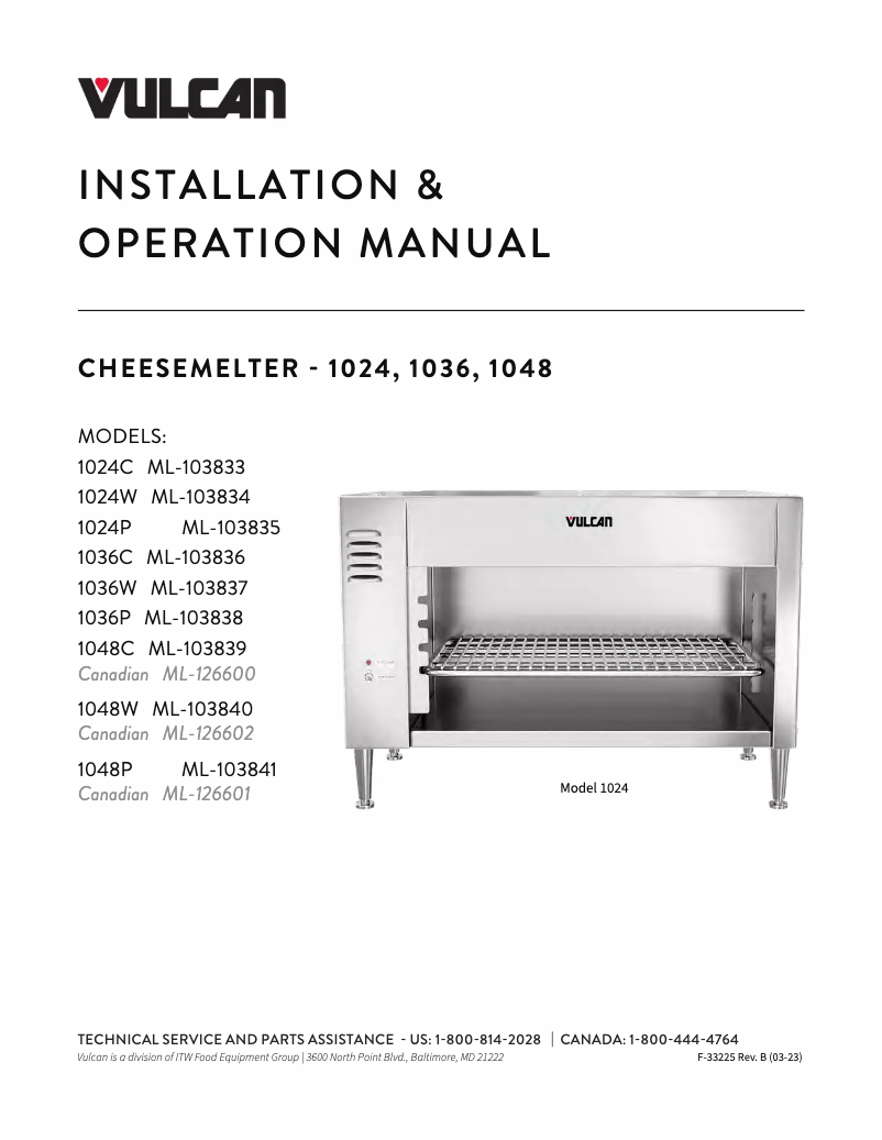 Page 1 de la notice Manuel utilisateur Vulcan 1036W