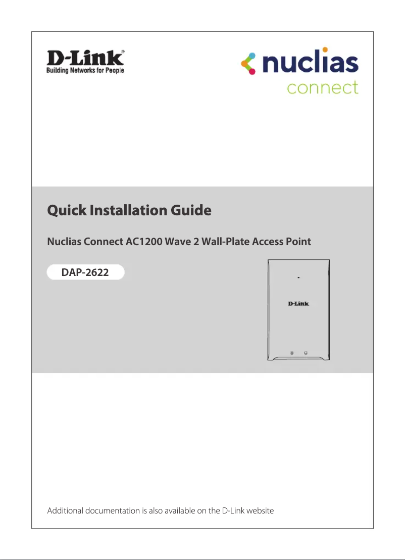 Page 1 de la notice Guide de démarrage rapide D-Link DAP-2622