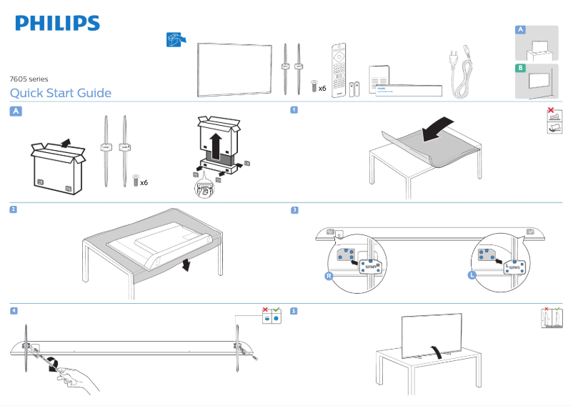 Página 1 del manual Guía de inicio rápido Philips 70PUS7605