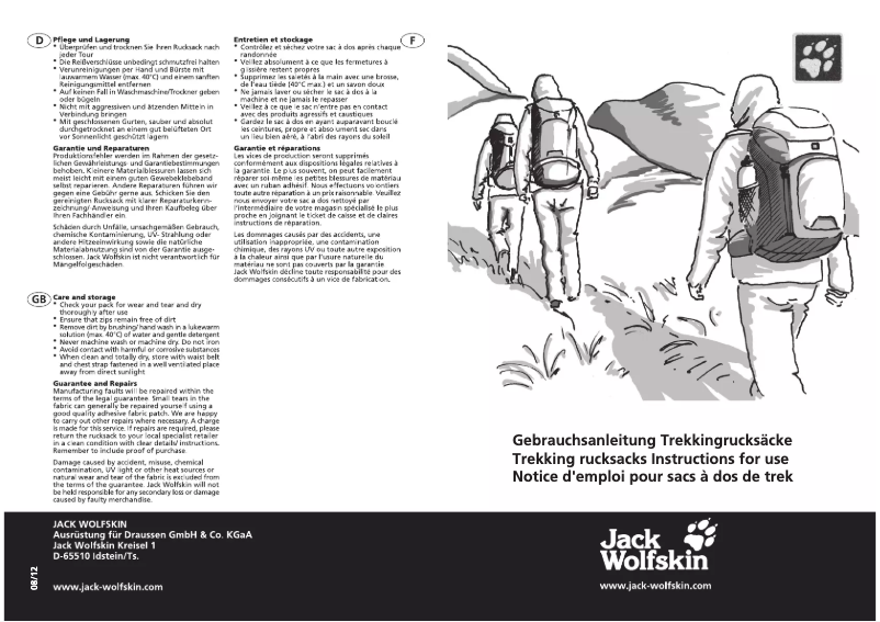 Página 1 del manual Manual de usuario Jack Wolfskin Royal Oak