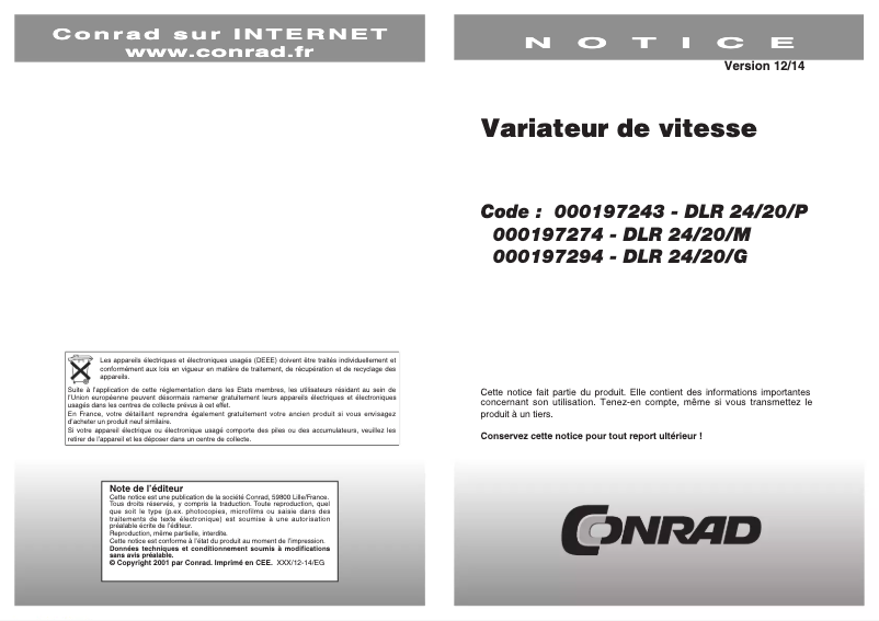Page 1 de la notice Manuel utilisateur EPH Elektronik DLR 24/20/M
