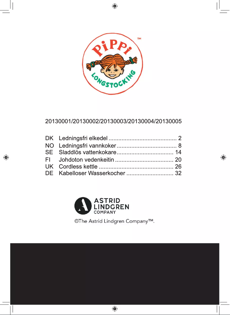 Page 1 de la notice Manuel utilisateur Pippi 20130003