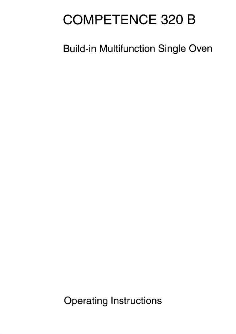 Page 1 de la notice Manuel utilisateur AEG Competence 320B D