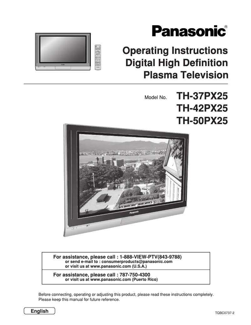 Page 1 de la notice Manuel utilisateur Panasonic TH-50PX25UP