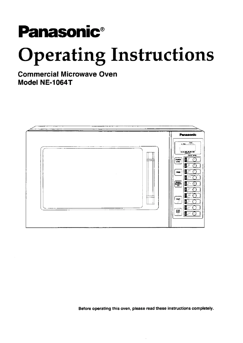 Page 1 de la notice Manuel utilisateur Panasonic NE-1064F