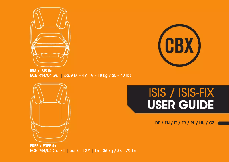 Page 1 de la notice Manuel utilisateur Cybex Isis-Fix