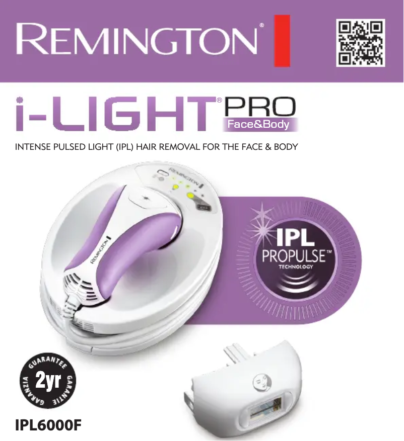 Page 1 de la notice Manuel utilisateur Remington i-Light Pro Face & Body IPL6000