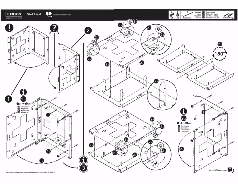 Page 1 de la notice Manuel utilisateur Flexson SA-X4WM