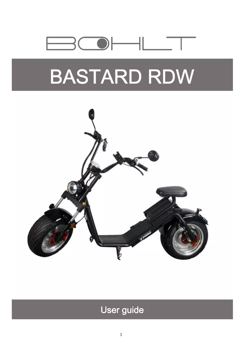 Page 1 de la notice Manuel utilisateur BOHLT Bastard