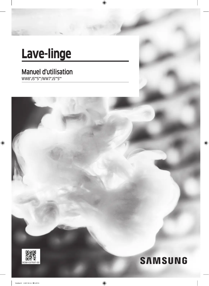 Page 1 de la notice Manuel utilisateur Samsung WW70J5455FX