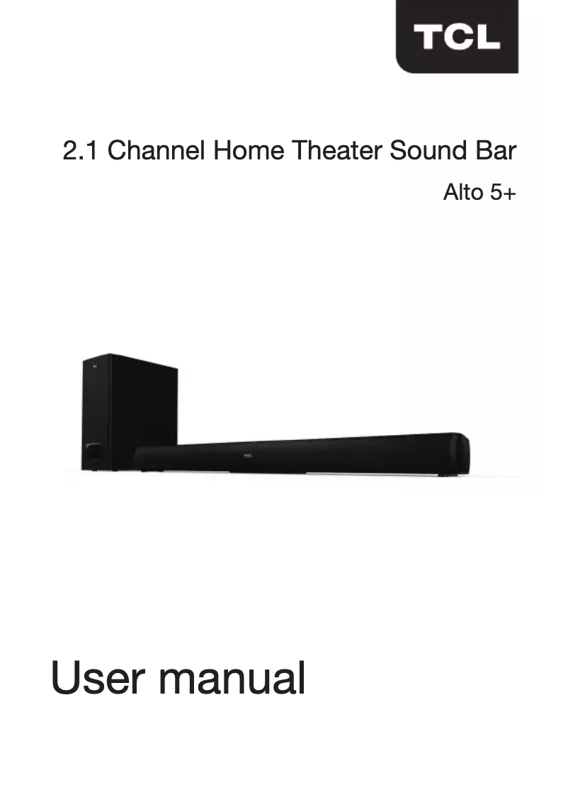 Page 1 de la notice Manuel utilisateur TCL Alto 5+ TS5010