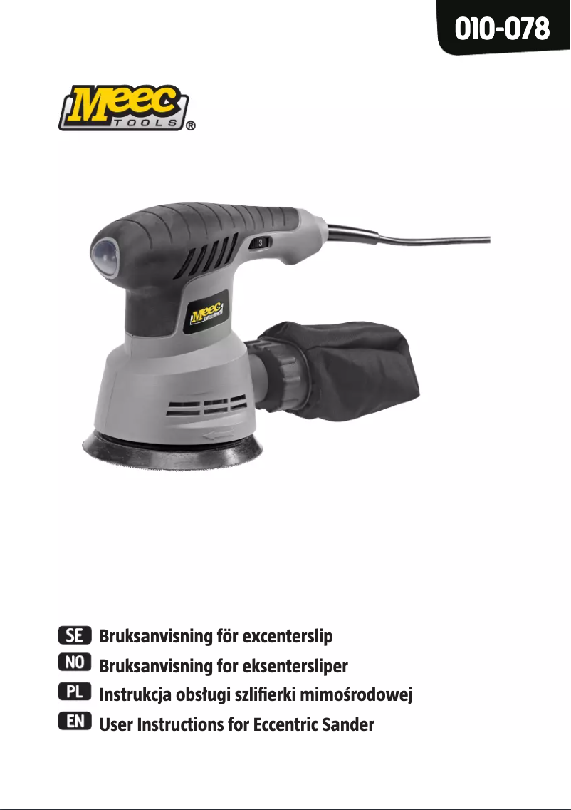 Page 1 de la notice Manuel utilisateur Meec Tools 010-078