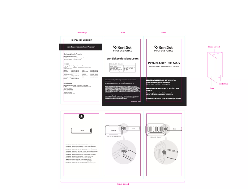 Page 1 de la notice Manuel utilisateur Sandisk PRO-BLADE SSD MAG