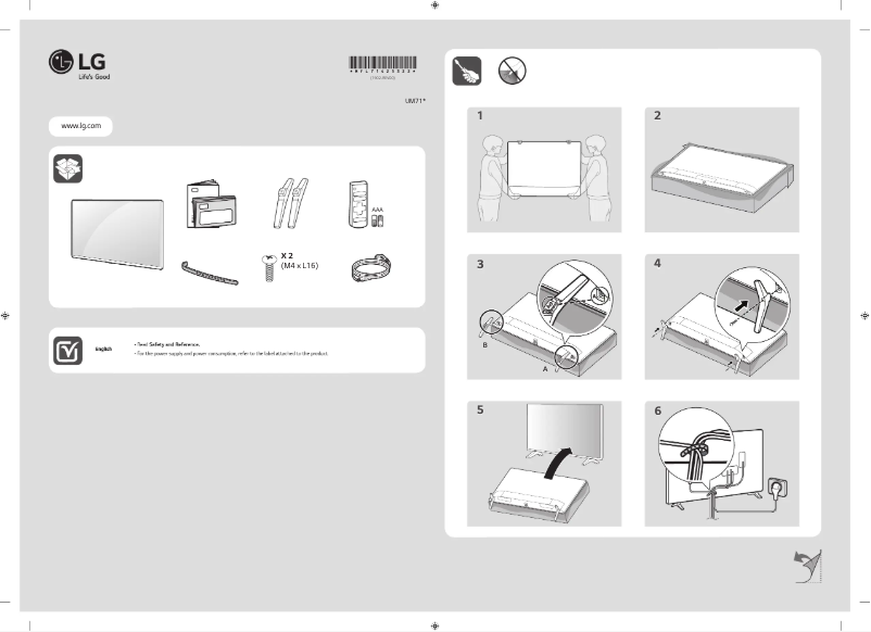 Page 1 de la notice Manuel utilisateur LG 43UM7100PPA