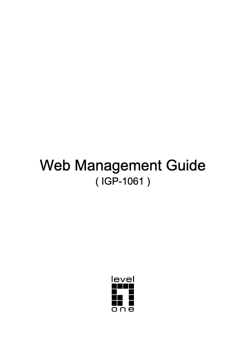 Page 1 de la notice Manuel utilisateur Equip IGP-1061