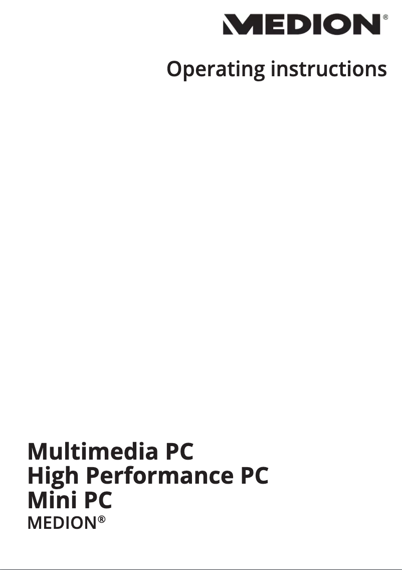 Page 1 de la notice Manuel utilisateur Medion Erazer X67087 (MD 34333)