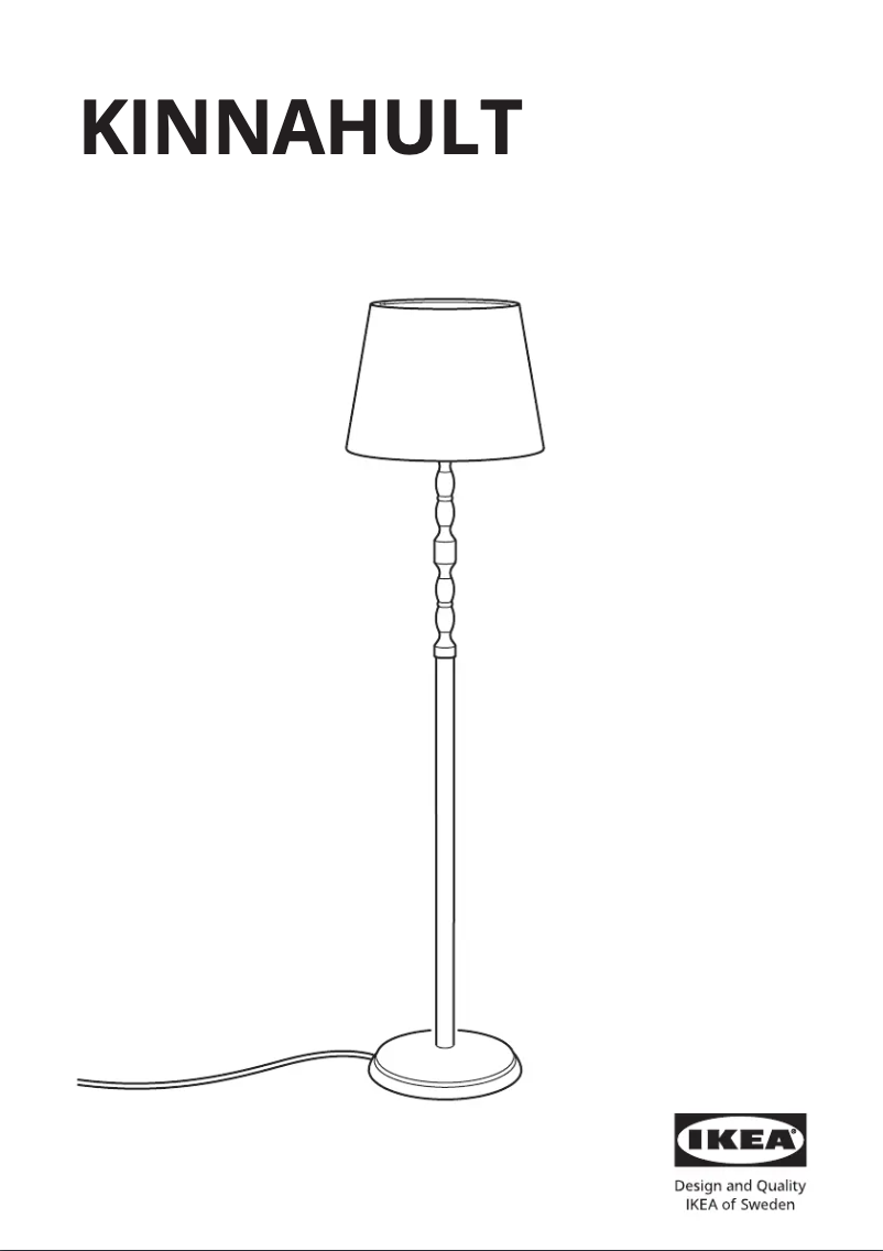 Page 1 de la notice Manuel utilisateur Ikea KINNAHULT 705.592.59