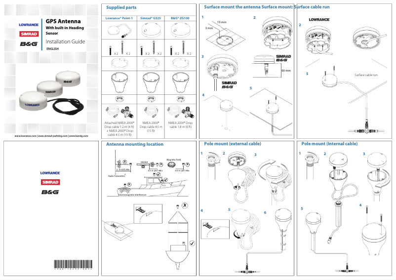 Page 1 de la notice Manuel utilisateur Simrad Point-1