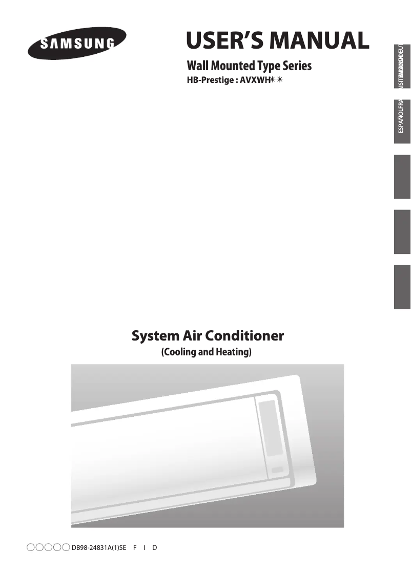 Página 1 del manual Manual de usuario Samsung AVXWHH056EA