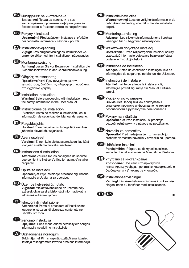 Page 1 de la notice Guide d'installation Electrolux KCC83443CK