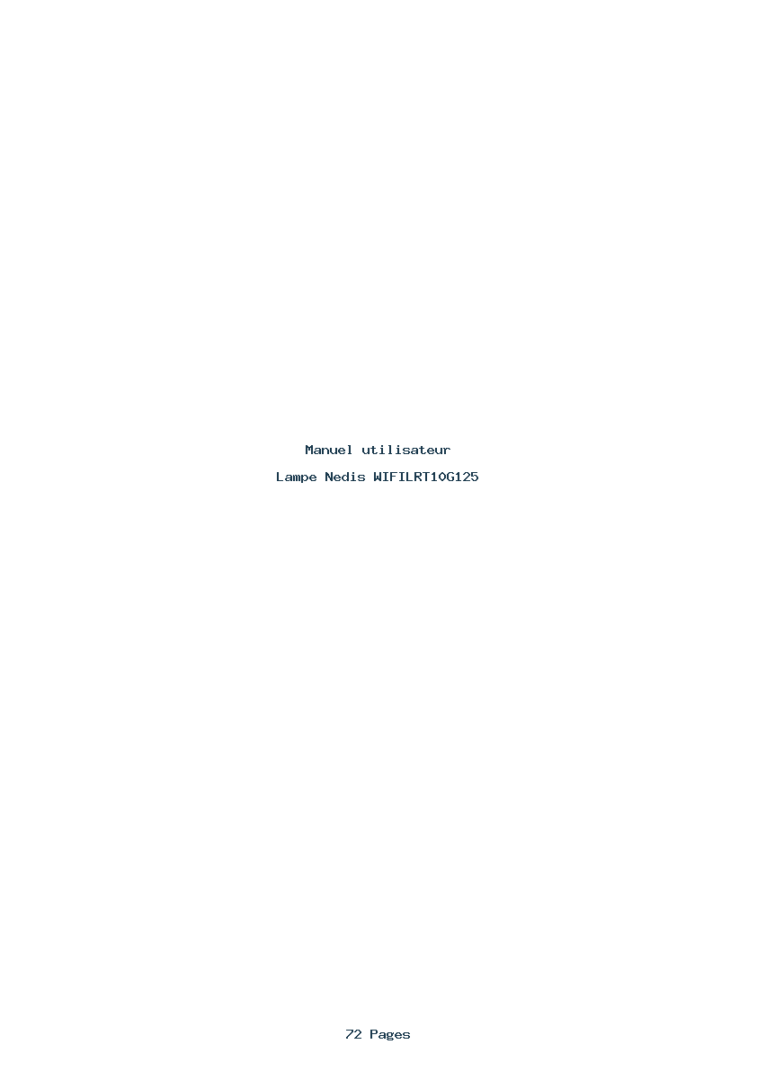 Page 1 de la notice Manuel utilisateur Nedis WIFILRT10G125