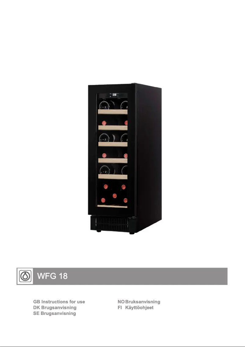 Page 1 de la notice Manuel utilisateur Vestfrost WFG 18