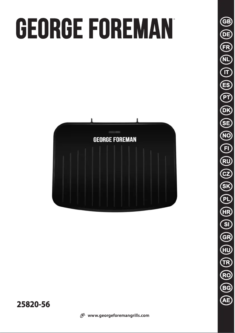 Page 1 de la notice Manuel utilisateur George Foreman Fit Grill 25820-56