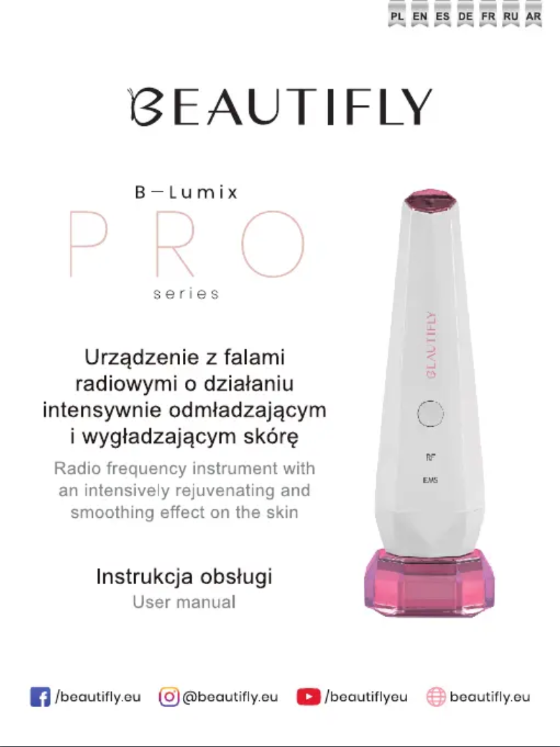 Página 1 del manual Manual de usuario Beautifly B-Lumix Pro