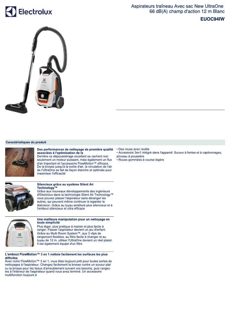 Página 1 del manual Manual de usuario Electrolux UltraOne EUOC94IW