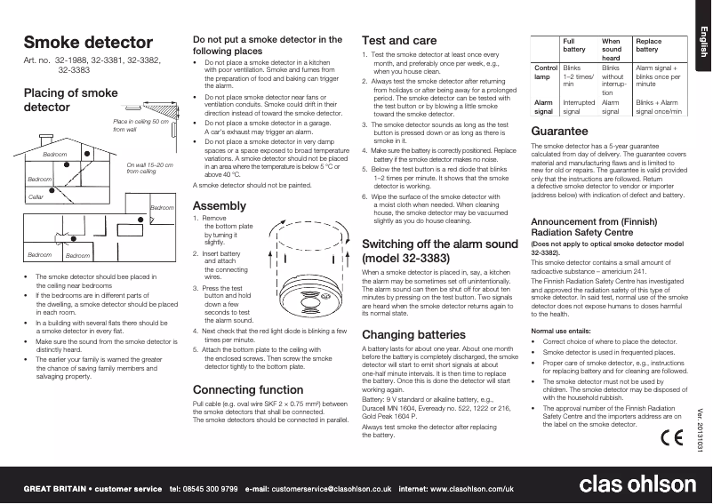 Página 1 del manual Manual de usuario Clas Ohlson 32-3381